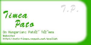 timea pato business card